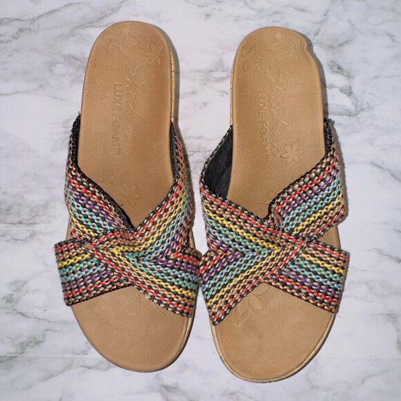 Skechers Women's Cali Beverlee Delighted Wedge Sandals size US 6 - Picture 5 of 9